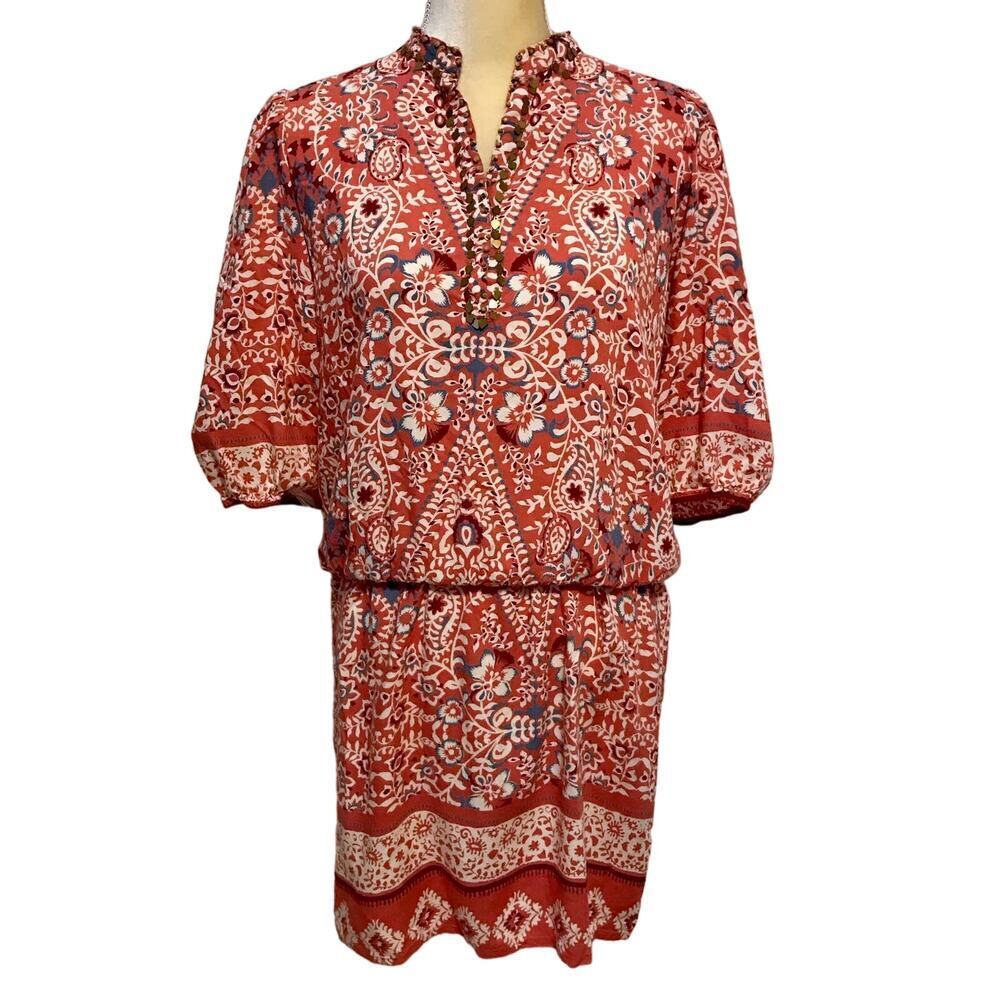 ALLOY Apparel Coral Boho Half Sleeve Mini Dress Women XL